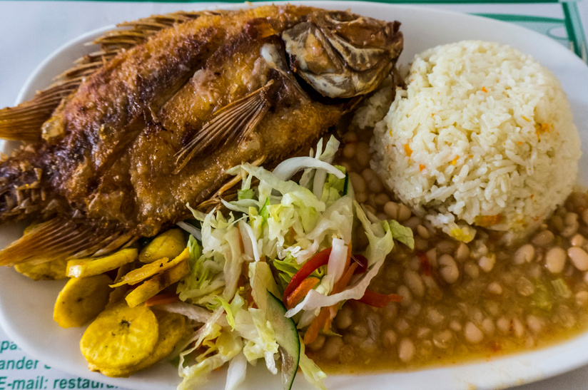 Typical Caribbean meal.