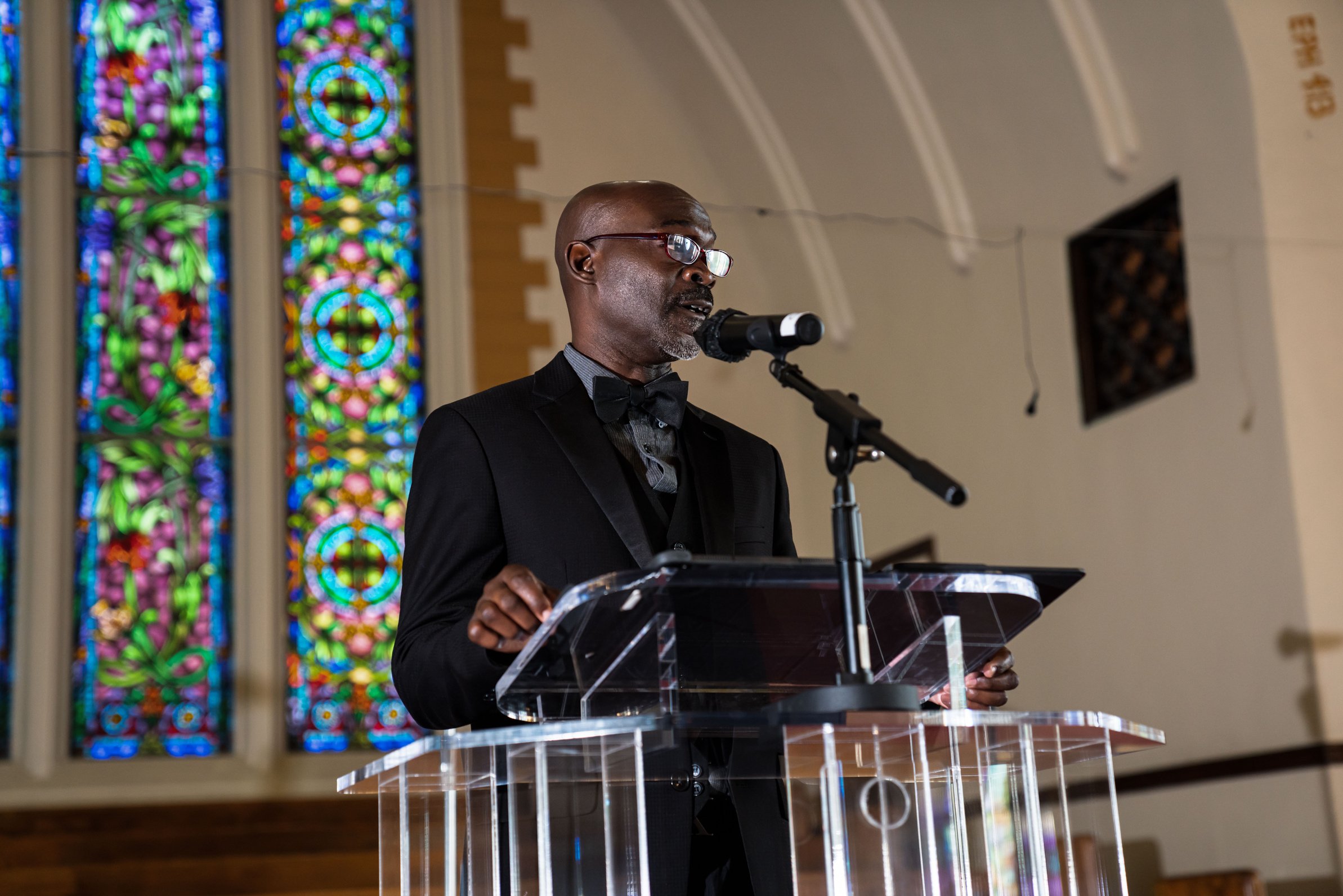 Black Congregation attend Black Baptist Church service